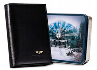 duży, skórzany portfel męski bez zapięcia — peterson