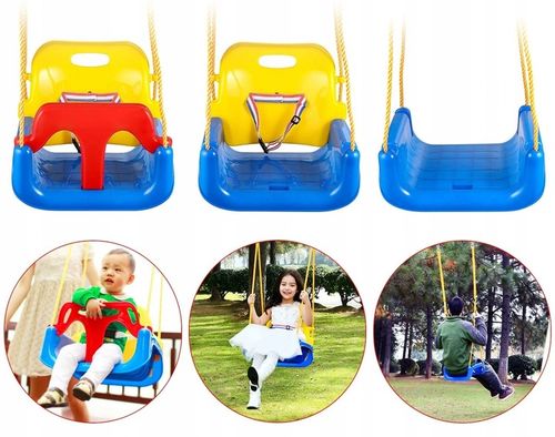 4w1 huśtawka kubełkowa modułowa dla dzieci pasy ogrodowa do pokoju 6m-7lat na Arena.pl