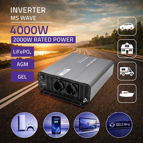 Qoltec przetwornica 12V/230V 2000W USB na Arena.pl