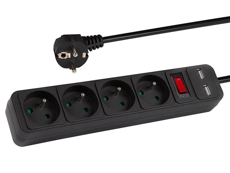 Przedłużacz sieciowy PR-470WSP/USB zdjęcie 1
