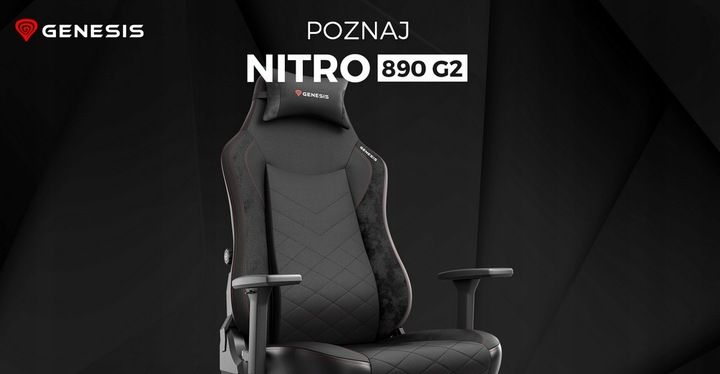 Fotel Gamingowy Biurowy Komputerowy GENESIS Nitro 890 G2 Czarny zdjęcie 4