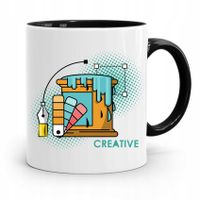 Kubek Czarny Prezent Dla Grafika Creative Z Nadrukiem Ze Zdjęciem