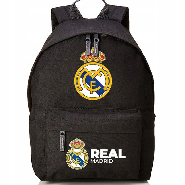 Zestaw do Szkoły Czarny Plecak + Piórnik + Pin REAL MADRID Klub Piłka Nożna zdjęcie 2