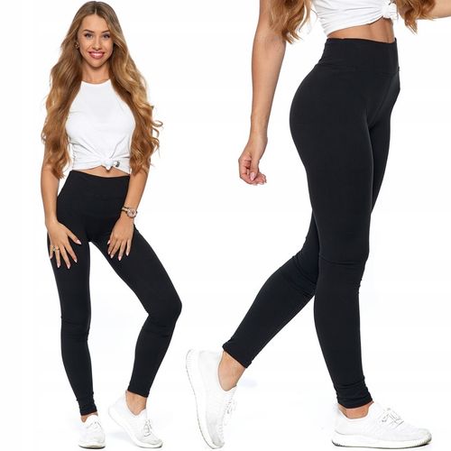 Moraj Legginsy Damskie z Wysokim Stanem Mocno Kryjące efekt Peach Touch na Arena.pl