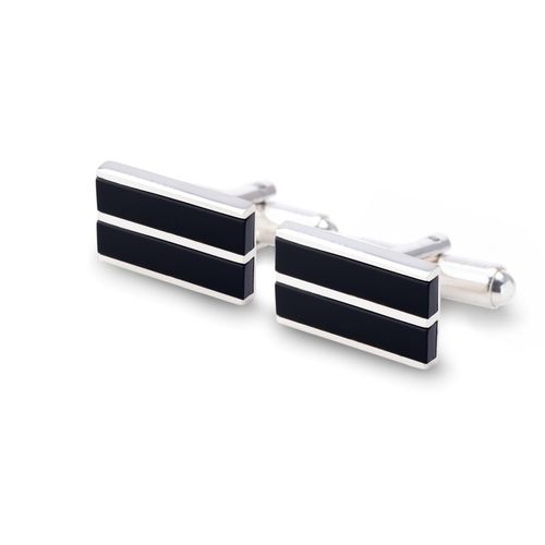 Spinki do mankietów czarne | Srebro 925 | ŚLUB na Arena.pl