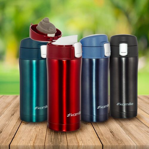 KUBEK TERMICZNY TERMOS STALOWY 100% SZCZELNY pojemny bidon KAMILLE 320 ml na Arena.pl