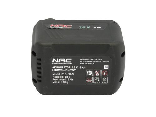 AKUMULATOR NAC 18 V 6 AH DO TB18-B15-S / HB18-B15-S + IINE 18 V na Arena.pl