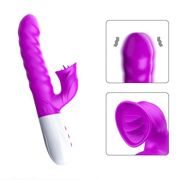 Wibrator-Silicon, Vibrator 7 Function and Heating Mode, PURPLE zdjęcie 1