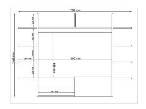 Meblościanka META ls - Biały połysk na Arena.pl