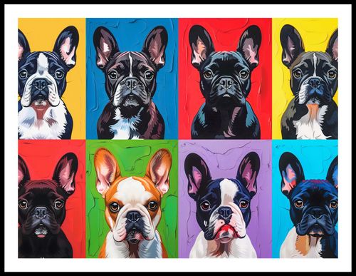 Plakat 80x60cm Buldogi Francuskie na Arena.pl