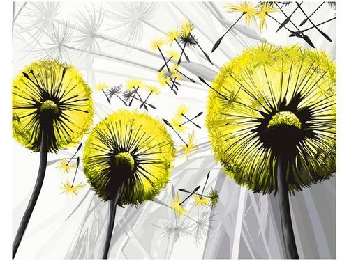 40CM 50CM OBRAZEK ŚCIENNY DMUCHAWCE ŻÓŁCI DRUK PŁÓTNO OBRAZ na Arena.pl