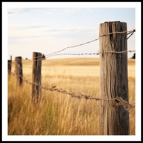 Plakat 100x100cm Płot na Polu na Arena.pl