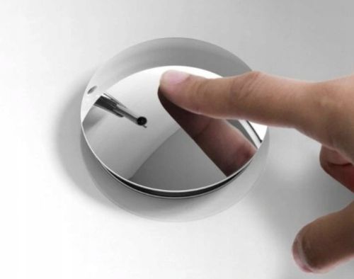 KOREK UMYWALKOWY SREBRNY KLIK-KLAK BEZ PRZELEWU do umywalki chrom połysk na Arena.pl