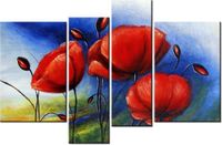 130CM 85 OBRAZ 4 ELEM MAKI POLU ŚCIENNY