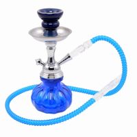 shisha pumpkin 25cm niebieska fajka wodna z jednym wężem