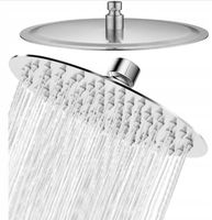 Deszczownica Prysznicowa Natryskowa Chrom Okrągła Slim 20 cm Ruchoma