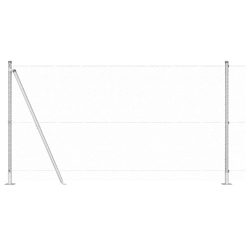 Ogrodzenie z słupkami Srebrny 1.2 x 100 m Stal pokryta PCV na Arena.pl