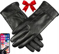 Rękawiczki REVERSE Skórzane DAMSKIE MIŚ SKÓRA Naturalna OCIEPLANE roz