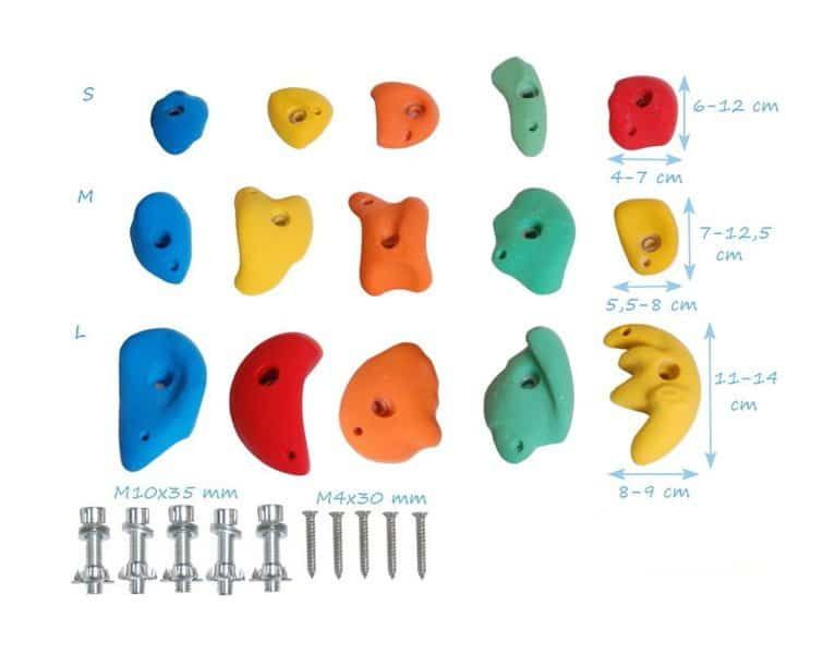 chwyty wspinaczkowe M 5 szt. zdjęcie 3