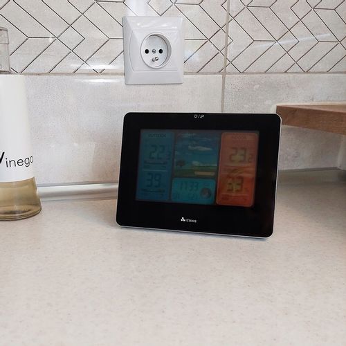 Stacja Pogodowa Pogody Higrometr Bezprzewodowa Termometr Czujnik Zegar Data na Arena.pl