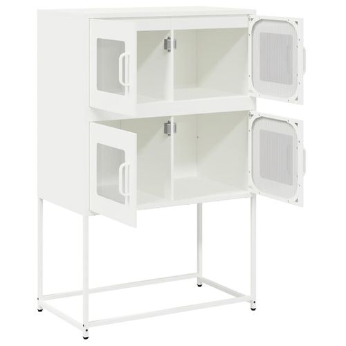 Komoda biała 68x39x107 cm stal na Arena.pl