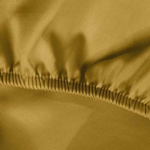 Prześcieradło satynowe z gumką NOVA3 100x200 Eurofirany musztardowy na Arena.pl