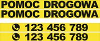 Reklama Naklejki na samochód auto lawetę zestaw POMOC DROGOWA NR TELEFONU