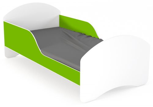 Łóżko dziecięce LEO2 140x70 biało-limonkowe na Arena.pl