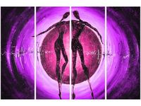 OBRAZ DANCING LOVE ABSTRAKCJA KOCHANKOWIE 3 KOLORY