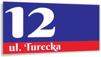 Tabliczka ADRESOWA METALOWY NUMER DOMU DUŻA ALUMINIOWA 40x20 numer dom