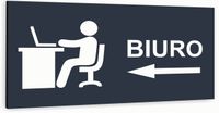 Tabliczka informacyjna ATRACYTOWA aluminiowa BIURO NADRUK UV