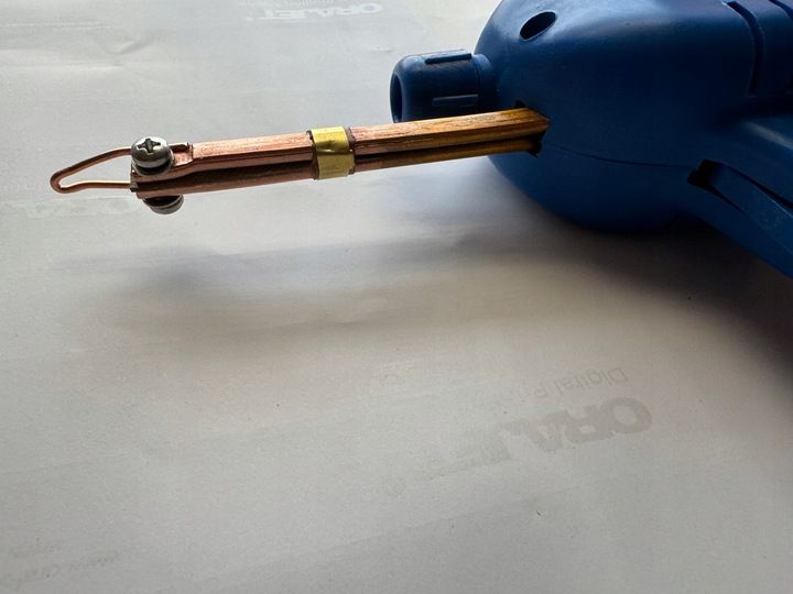 Lutownica transformatorowa Tex 200W NIEBIESKA zdjęcie 4