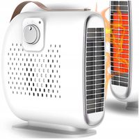 Mały Grzejnik Elektryczny Z Dmuchawą Farelka Energooszczędna Retro 500W