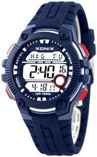 Xonix Elektroniczny zegarek męski, czas światowy dla 24 stref, wielofunkcyjny, podświetlenie, WR 100M