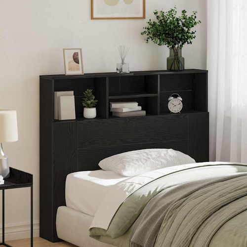 Szafka z zagłówkiem z półką Czarny Dąb 120 x 19 x 103.5 cm na Arena.pl