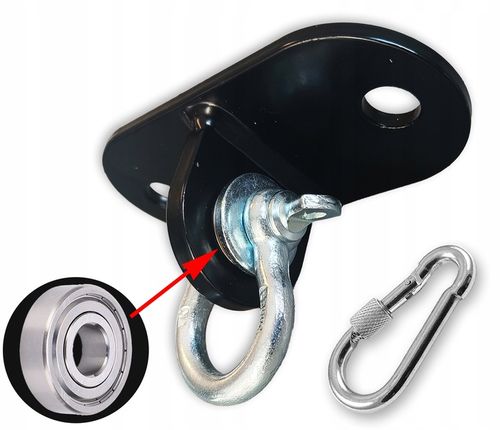 Uchwyt sufitowy z ŁOŻYSKIEM i szeklą mocowanie łożyskowane wieszak hak na Arena.pl