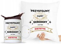 Zestaw Poduszka + Kubek Dla Dietetyka Dietetyczki Z Nadrukiem Ze Zdjęciem