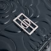 duży portfel damski skórzany granatowy w kwiaty paolo peruzzi al-12-nv