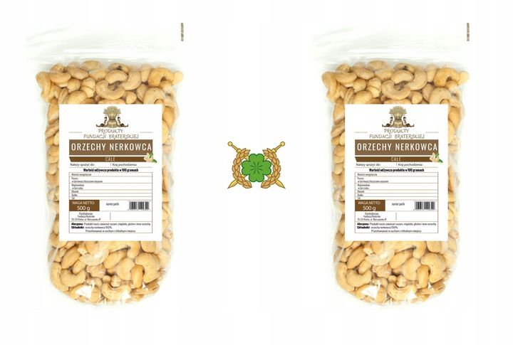 ORZECHY NERKOWCA 1kg CAŁE ORZECHY - Opakowanie 2 x 500g FUNDACJA BRATERSKA zdjęcie 1