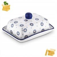 Ceramiczna MASELNICA maselniczka z pokrywą ludowe wzory FOLKLOR Tadar