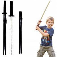 DREWNIANA KATANA TRENINGOWA 53CM REKWIZYT SAMURAJA ZESTAW POCHWA I OPLOT