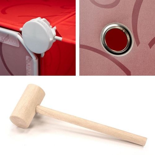 Czerwony regał RED RACK - system wtykowy na Arena.pl