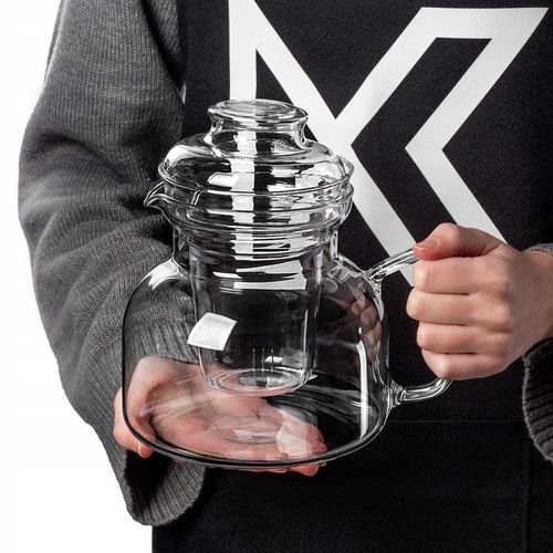 DZBANEK ŻAROODPORNY SZKLANY Z PODRZEWACZEM ZAPARZACZEM DO HERBATY 1,5L na Arena.pl