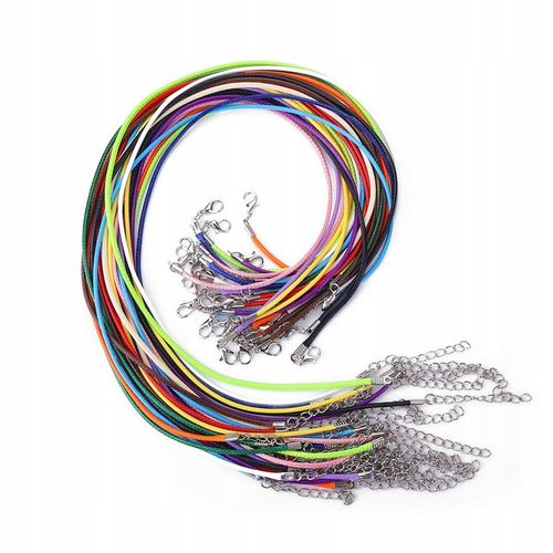 20× Naszyjnik Rzemyk kolor z zapięciem 45cm na Arena.pl