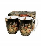 Zestaw KOMPLET 2 Kubków classic Duo WARDA porcelana 360 ml PREZENT