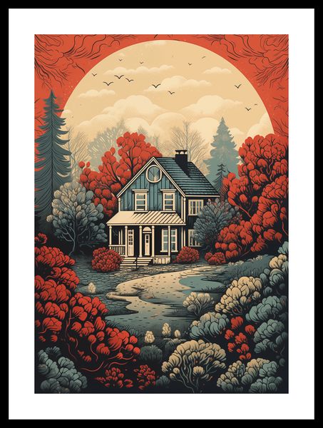Plakat 29,7x42cm Idylla Rustykalna zdjęcie 3