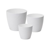 3x Doniczka MIKA 13, 15, 17 z podstawką Donica