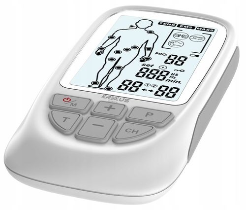 Elektrostymulator mięśni nerwów TENS EMS MASAŻ 73 programy Krexus na Arena.pl