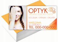 Wizytówki firmowe 100szt RÓŻNE WZORY do wyboru SALON OPTYCZNY