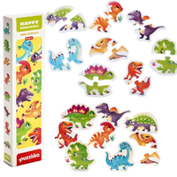 edukacyjne puzzle dinozaury 16 elem. cubika 15252